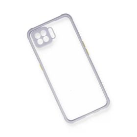 Newface Oppo A73 Miami Şeffaf Silikon Lila Cep Telefonu Kılıfı