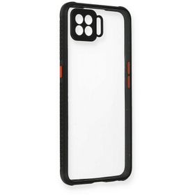 Newface Oppo A73 Miami Şeffaf Silikon Siyah Cep Telefonu Kılıfı