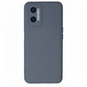 Newface Oppo A96 Nano İçi Kadife Silikon Gri Cep Telefonu Kılıfı