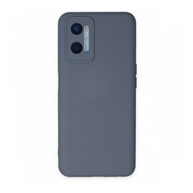 Newface Oppo A96 Nano İçi Kadife Silikon Gri Cep Telefonu Kılıfı