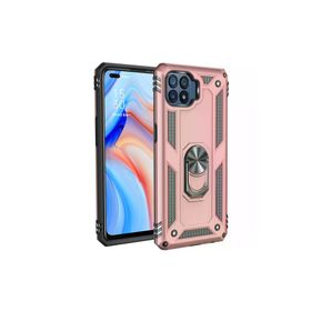 Newface Oppo Reno 4 Lite Sofya Yüzüklü Silikon Kapak Rose Cep Telefonu Kılıfı
