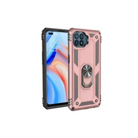 Newface Oppo Reno 4 Lite Sofya Yüzüklü Silikon Kapak Rose Cep Telefonu Kılıfı