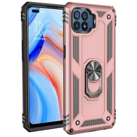 Newface Oppo Reno 4 Lite Sofya Yüzüklü Silikon Kapak Rose Cep Telefonu Kılıfı