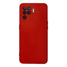 Newface Oppo Reno 5 Lite Nano içi Kadife Silikon - Kırmızı Kılıf