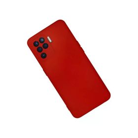 Newface Oppo Reno 5 Lite Nano içi Kadife Silikon - Kırmızı Kılıf
