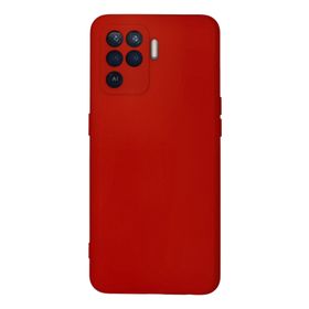 Newface Oppo Reno 5 Lite Nano içi Kadife Silikon - Kırmızı Kılıf