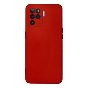 Newface Oppo Reno 5 Lite Nano içi Kadife Silikon - Kırmızı Kılıf