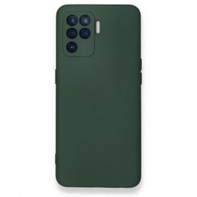 Newface Oppo Reno 5 Lite Nano İçi Kadife Silikon Koyu Yeşil Cep Telefonu Kılıfı