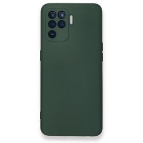 Newface Oppo Reno 5 Lite Nano İçi Kadife Silikon Koyu Yeşil Cep Telefonu Kılıfı