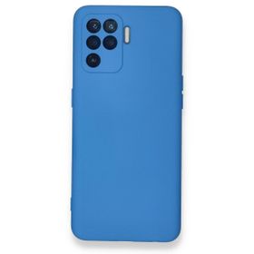 Newface Oppo Reno 5 Lite Nano İçi Kadife Silikon Mavi Cep Telefonu Kılıfı