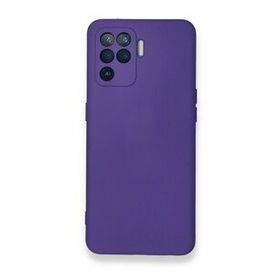 Newface Oppo Reno 5 Lite Nano İçi Kadife Silikon Mor Cep Telefonu Kılıfı