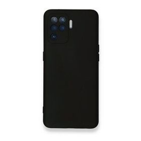 Newface Oppo Reno 5 Lite Nano İçi Kadife Silikon Siyah Cep Telefonu Kılıfı