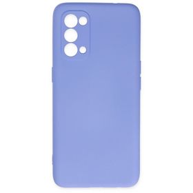 Newface Oppo Reno 5 Nano İçi Kadife Silikon Lila Cep Telefonu Kılıfı