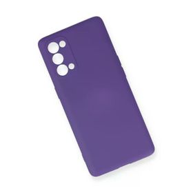Newface Oppo Reno 5 Pro Nano İçi Kadife Silikon Mor Cep Telefonu Kılıfı