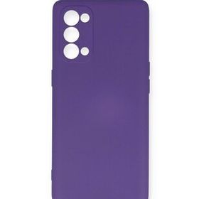 Newface Oppo Reno 5 Pro Nano İçi Kadife Silikon Mor Cep Telefonu Kılıfı