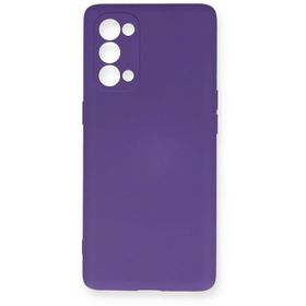 Newface Oppo Reno 5 Pro Nano İçi Kadife Silikon Mor Cep Telefonu Kılıfı