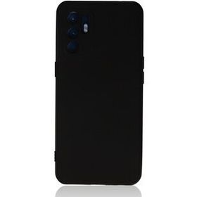 Newface Oppo Reno 6 Nano İçi Kadife Silikon Siyah Cep Telefonu Kılıfı