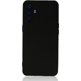 Newface Oppo Reno 6 Nano İçi Kadife Silikon Siyah Cep Telefonu Kılıfı