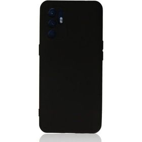 Newface Oppo Reno 6 Nano İçi Kadife Silikon Siyah Cep Telefonu Kılıfı