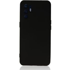 Newface Oppo Reno 6 Nano İçi Kadife Silikon Siyah Cep Telefonu Kılıfı