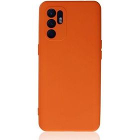 Newface Oppo Reno 6 Nano İçi Kadife Silikon Turuncu Cep Telefonu Kılıfı