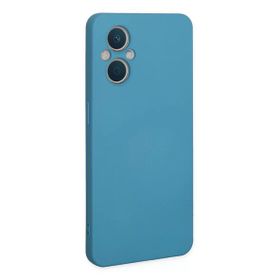 Newface Oppo Reno 7 Lite Nano İçi Kadife Silikon Mavi Cep Telefonu Kılıfı