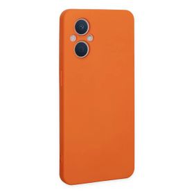 Newface Oppo Reno 7 Lite Nano İçi Kadife Silikon Turuncu Cep Telefonu Kılıfı