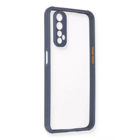 Newface Realme 7 Miami Şeffaf Silikon Gri Cep Telefonu Kılıfı