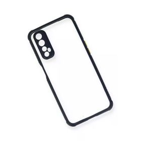 Newface Realme 7 Miami Şeffaf Silikon Lacivert Cep Telefonu Kılıfı
