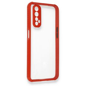 Newface Realme 7 Miami Şeffaf Silikon Lacivert Cep Telefonu Kılıfı