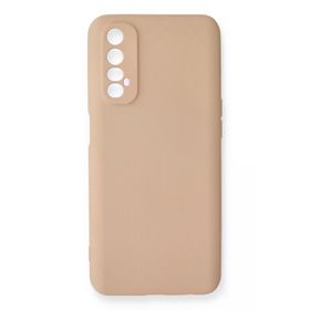 Newface Realme 7 Nano İçi Kadife Silikon - Pudra
