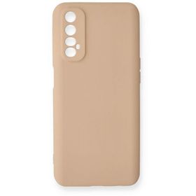Newface Realme 7 Nano İçi Kadife Silikon - Pudra