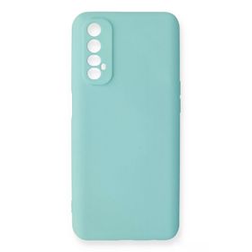 Newface Realme 7 Nano İçi Kadife Silikon Turkuaz Cep Telefonu Kılıfı