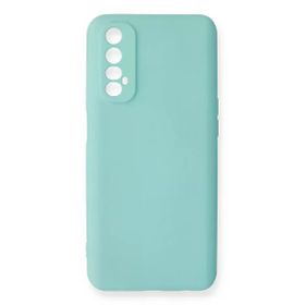 Newface Realme 7 Nano İçi Kadife Silikon Turkuaz Cep Telefonu Kılıfı