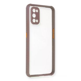 Newface Realme 7 Pro Miami Şeffaf Silikon Açık Mor Cep Telefonu Kılıfı