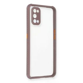 Newface Realme 7 Pro Miami Şeffaf Silikon Açık Mor Cep Telefonu Kılıfı