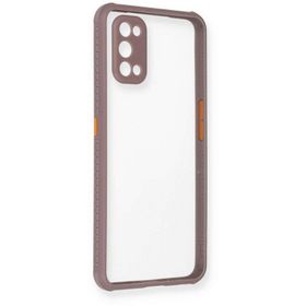 Newface Realme 7 Pro Miami Şeffaf Silikon Açık Mor Cep Telefonu Kılıfı