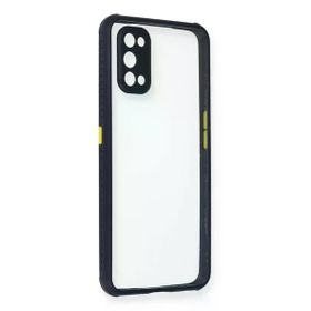Newface Realme 7 Pro Miami Şeffaf Silikon Lacivert Cep Telefonu Kılıfı