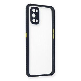 Newface Realme 7 Pro Miami Şeffaf Silikon Lacivert Cep Telefonu Kılıfı