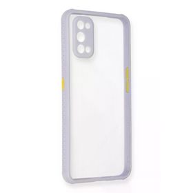 Newface Realme 7 Pro Miami Şeffaf Silikon Lila Cep Telefonu Kılıfı