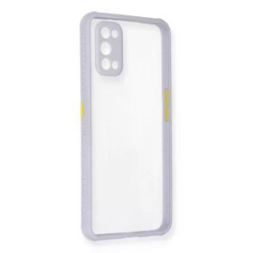 Newface Realme 7 Pro Miami Şeffaf Silikon Lila Cep Telefonu Kılıfı