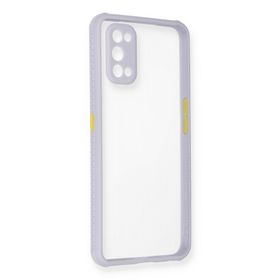 Newface Realme 7 Pro Miami Şeffaf Silikon Lila Cep Telefonu Kılıfı