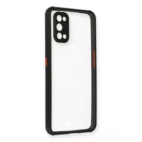 Newface Realme 7 Pro Miami Şeffaf Silikon - Siyah Cep Telefonu Kılıfı