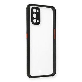 Newface Realme 7 Pro Miami Şeffaf Silikon - Siyah Cep Telefonu Kılıfı