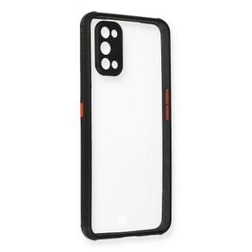 Newface Realme 7 Pro Miami Şeffaf Silikon - Siyah Cep Telefonu Kılıfı