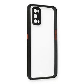 Newface Realme 7 Pro Miami Şeffaf Silikon - Siyah Cep Telefonu Kılıfı