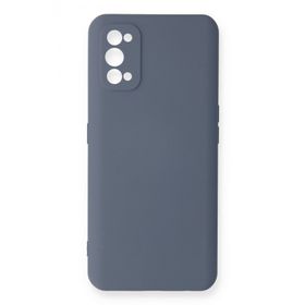 Newface Realme 7 Pro Nano içi Kadife Silikon Gri Cep Telefonu Kılıfı