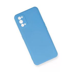 Newface Realme 7 Pro Nano içi Kadife Silikon - Mavi Kılıf