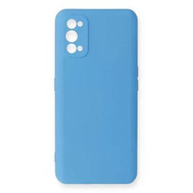 Newface Realme 7 Pro Nano içi Kadife Silikon - Mavi Kılıf