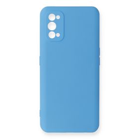 Newface Realme 7 Pro Nano içi Kadife Silikon - Mavi Kılıf